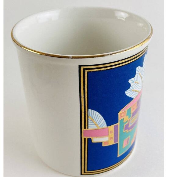 Vintage Southwest Kachina Coffee Mug Cup Native American Gold Gilt Tribal Arizon - Picture 4 of 13